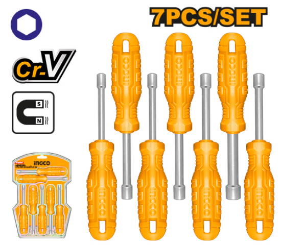 7 Pcs Socket Screwdriver Set – INGCO HKNSD0701