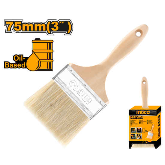 INGCO CHPTB0503 – 3" Paint Brush with Synthetic Wooden Handle