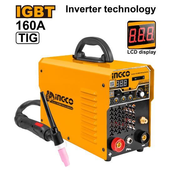 INGCO ING-TIG1601 – 160A HF TIG/MMA Inverter Welding Machine