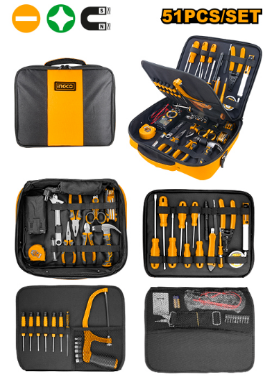 51 Pcs Tool Set with Fabric Bag – INGCO HKTTS0511
