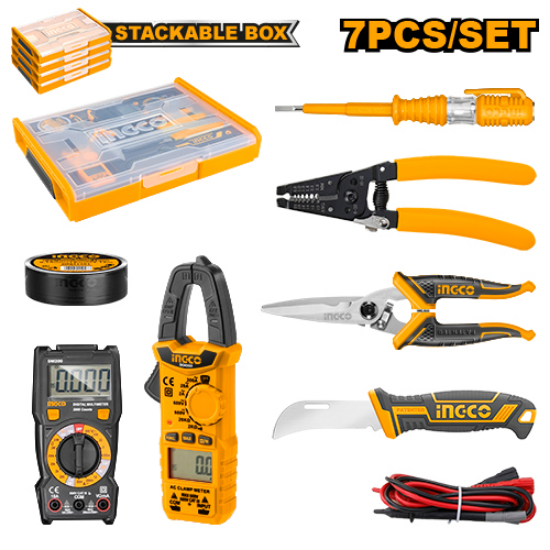 7 Pcs Telecom Tool Set with Stackable Plastic Case – INGCO HKTV01T071