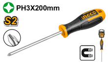 INGCO HS68PH3200 – PH3 S2 Pozidriv Screwdriver with Rubber Handle