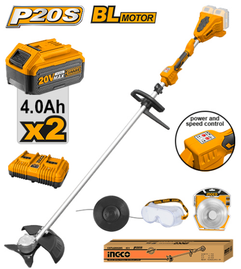 40V Brushless Cordless Hedge Trimmer with 2 Batteries & Accessories – CSTLI200285