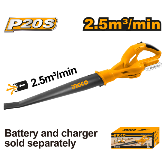 INGCO CABLI2004 20V Cordless Large Flat-Nozzle Leaf Blower