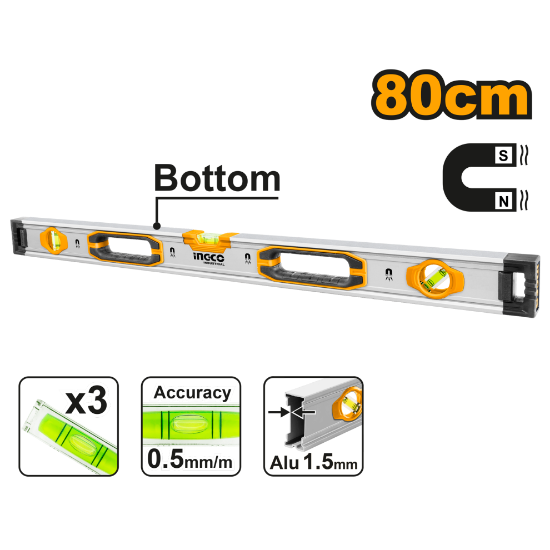 80 cm Industrial Magnetic Aluminum Mercury Thermometer – INGCO HSL38080M