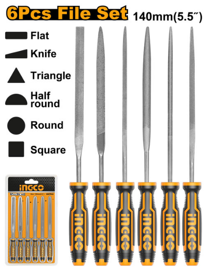 6 Pcs Metal File Set – INGCO HKTF63