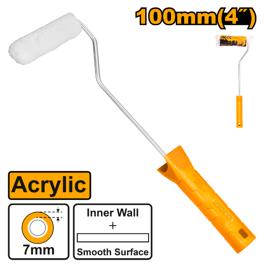 Acrylic Paint Roller for Interior with Handle – INGCO HRHT051002