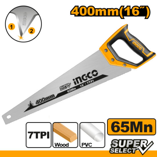 INGCO HHAS15400 –Hand Saw with Rubber Grip