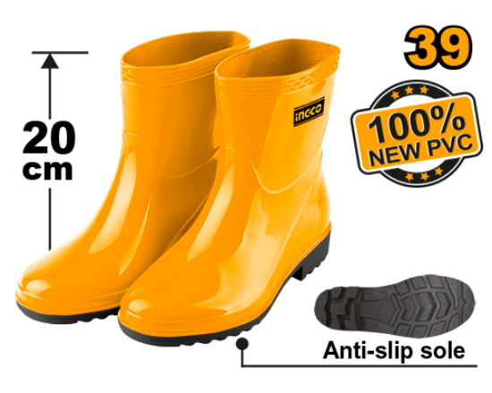 INGCO SSH102L.39 – Short Rubber Work Boots