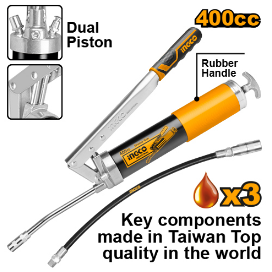 Manual Industrial Grease Gun Double Piston – INGCO GRG015002