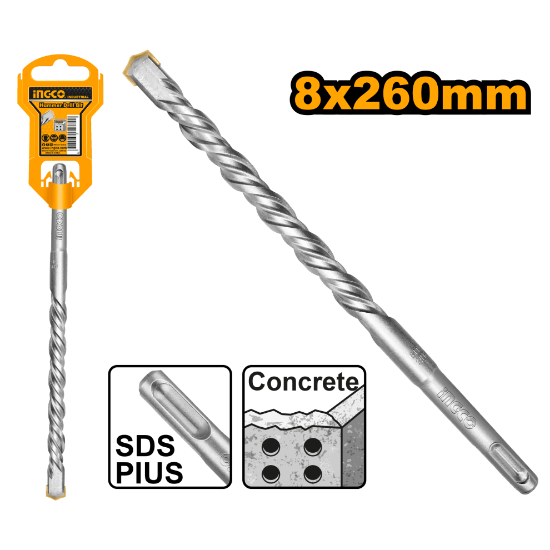 SDS Plus Concrete Drill Bit 8×260mm – DBH1210804
