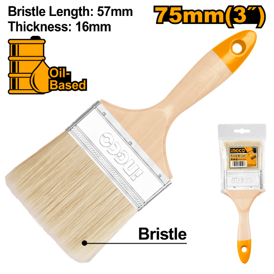 INGCO CHPTB0103 – 3" Paint Brush with Wooden Handle