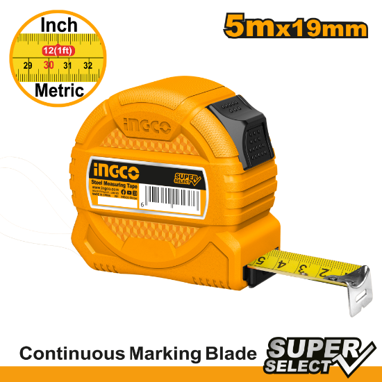 ABS Yellow Plastic Measuring Tape with 1-Stop – INGCO HSMT39519