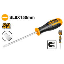 INGCO HS688150 – SL8 S2 Screwdriver with Rubber Handle