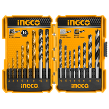 INGCO AKD9165 16PCS Metal, Concrete & Wood Chisel Set