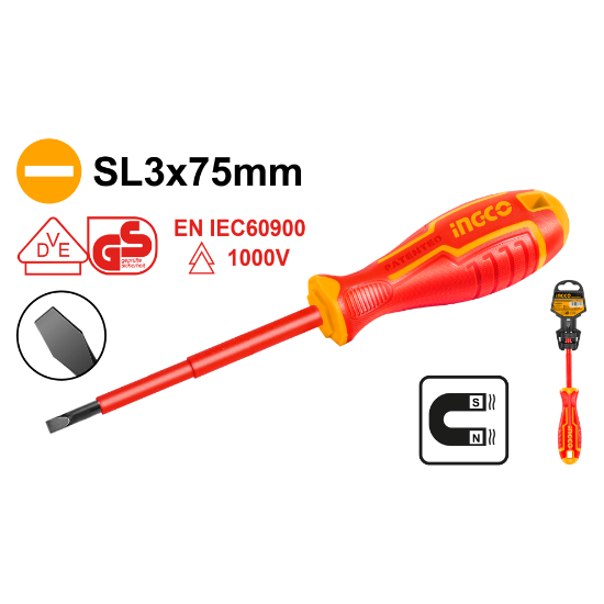 INGCO HISD813075 – Insulated Screwdriver
