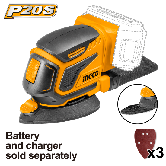 INGCO CDSLl2051 20V Cordless Triangular Sander