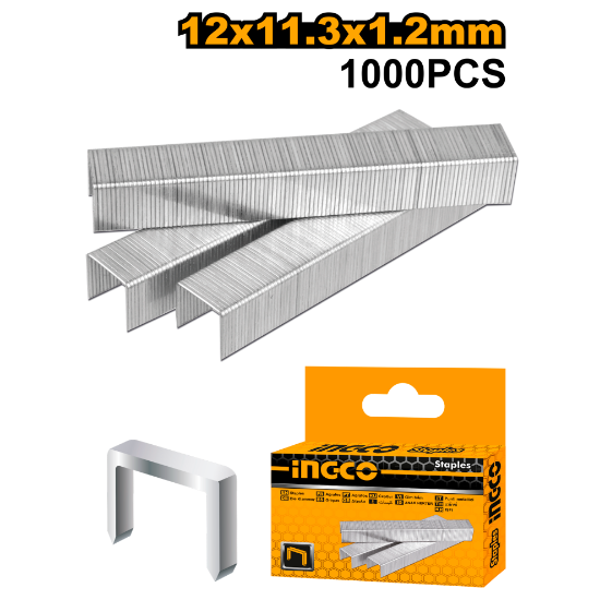 INGCO STS0212 – 1000Pcs U Shaped Heavy-Duty Staples for Stapler