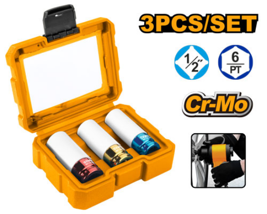 Wheel Nut Socket Set with Protector – INGCO HNMLNS031