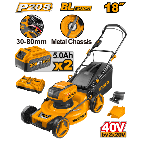 INGCO LMLI20182 – Cordless Lawn Mower