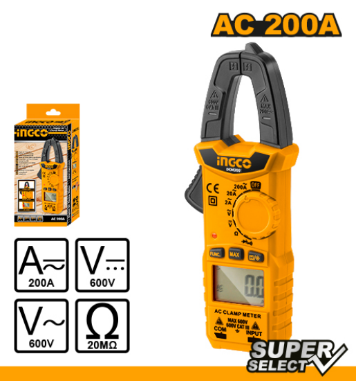 Counts Industrial Digital Clamp Meter – INGCO DCM2001