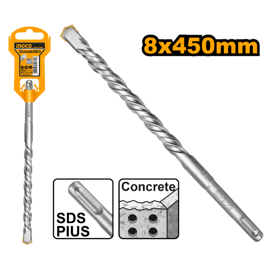 SDS Plus Concrete Drill Bit 8×450mm – DBH1210806