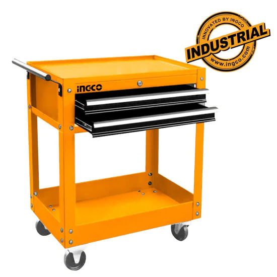INGCO HPTCT021 – Tool Table with Wheels, 2 Drawers & 2 Shelves