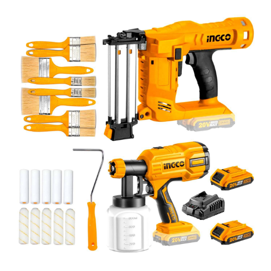 COSLI23016 – 20V Cordless Paint & Nail Gun Combo Set