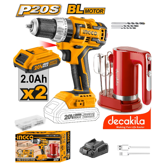 COSLI23023 – 20V Cordless 13mm Mixr Free Brushless Impact Driver Set