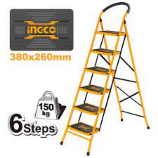 6-Step Wide Step Ladder – INGCO HLAD09061