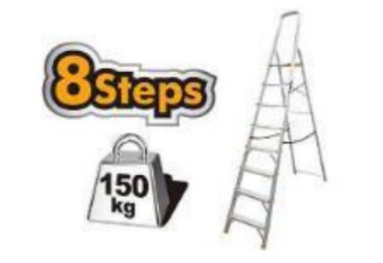 8-Step Aluminum Ladder – INGCO HLAD06081