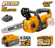 INGCO CGSLI201286 – 20V 12" Brushless Cordless Chainsaw