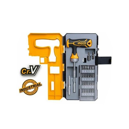 25 Pcs Long Handle Ratchet Screwdriver Set – INGCO HKSDB0258