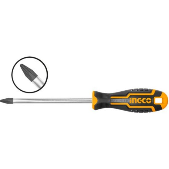 INGCO HS28PH0075 – PH0 Phillips Screwdriver with Rubber Handle