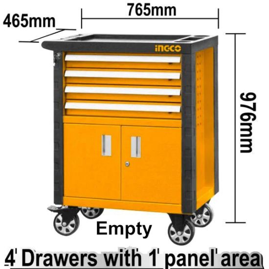 Tool Cabinet with 4 Drawers & 2 Doors – INGCO HDTC01042