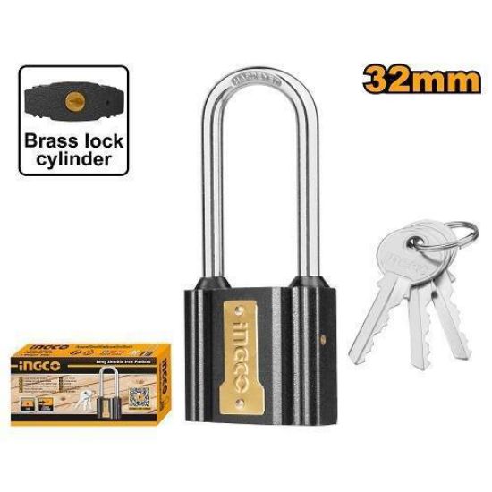 Long Gray Iron Padlock – INGCO DIPL0321L