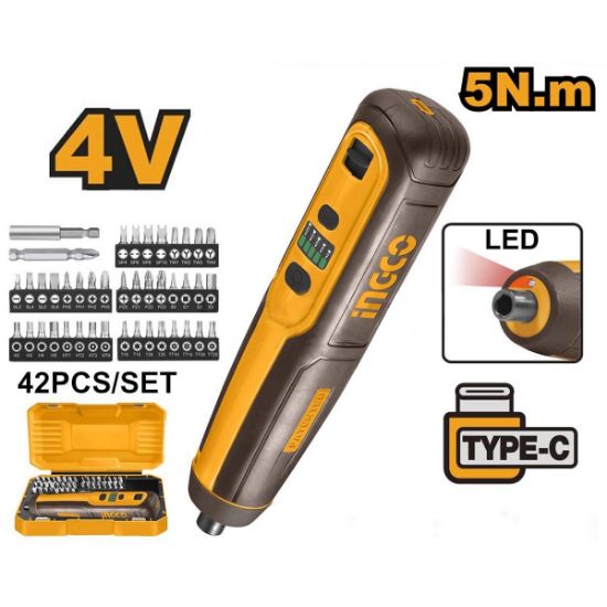 4V USB Type-C Cordless Screwdriver Set (42 Pcs) – CSDLI0406