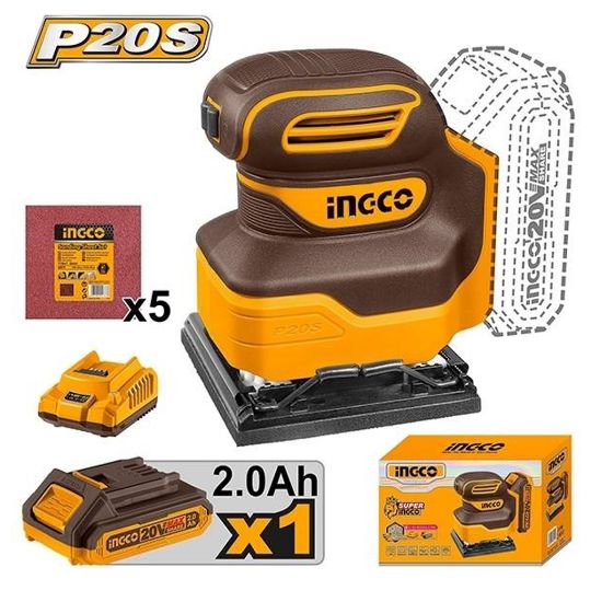 20V Cordless Square Sander with Battery & Charger – CSHSLI20141