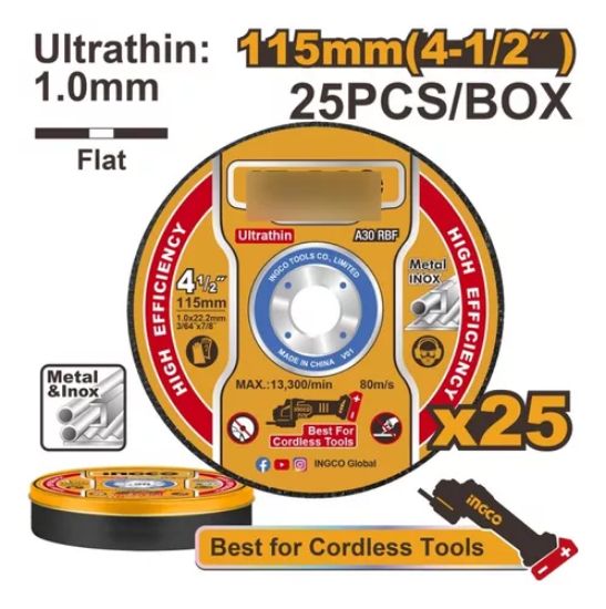 INGCO MCD11011525 – Thin Stainless Steel Cutting Discs
