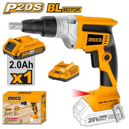 INGCO CDSLI204200 20V Brushless Cordless Impact Wrench for Car Hubs