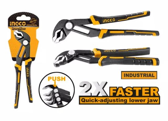 Quick-Open Adjustable Water Pump Pliers – INGCO HPP68258