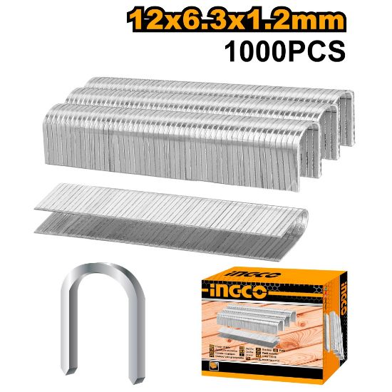 INGCO STS0412 – 1000Pcs U Shaped Heavy-Duty Staples for Stapler