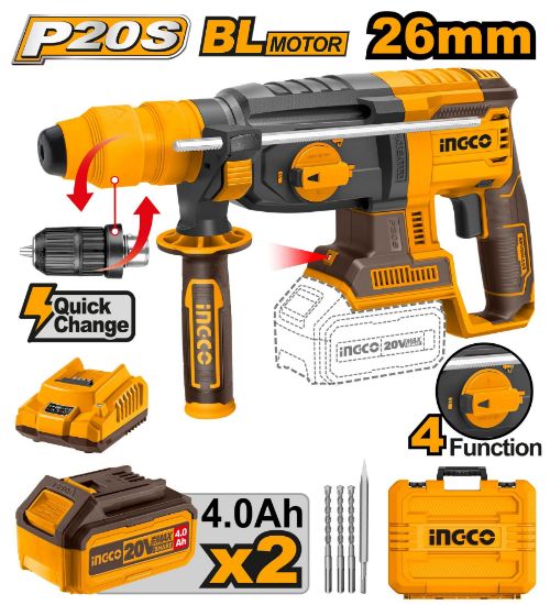 20V Cordless SDS Rotary Hammer with 4 Functions & Interchangeable Head – CRHLI202289
