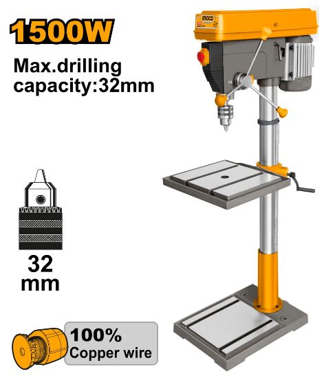 INGCO DP3211005 – 1500W 32mm Industrial Bench Drill Press