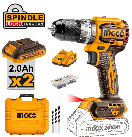 INGCO CDLI20602 20V Brushless Cordless Impact Wrench 60N.m