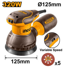 Random Orbital Sander 320W 125mm – INGCO RS3216