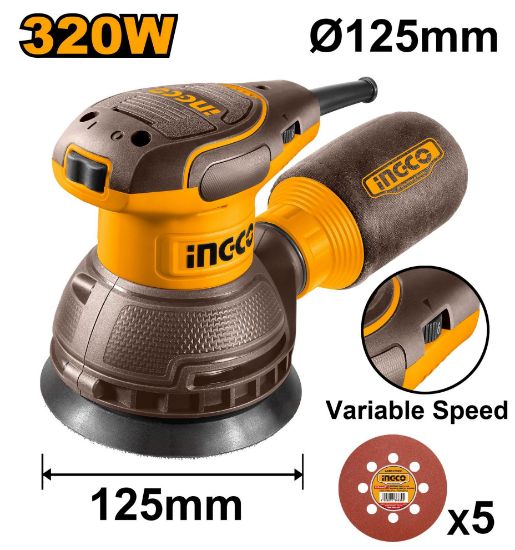 Random Orbital Sander 320W 125mm – INGCO RS3216
