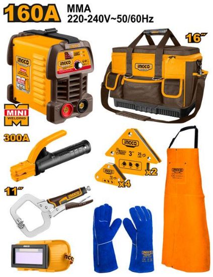 COS23095 – 8Pcs 160A Welding Machine Set with Bag & Accessories