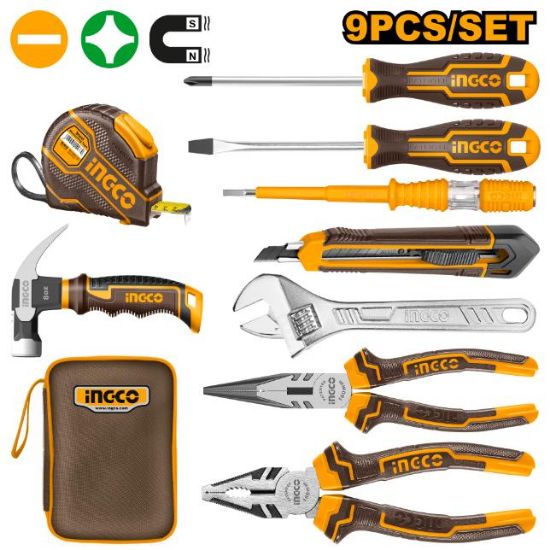 9 Pcs Tool Set with Fabric Bag – INGCO HKTH20809