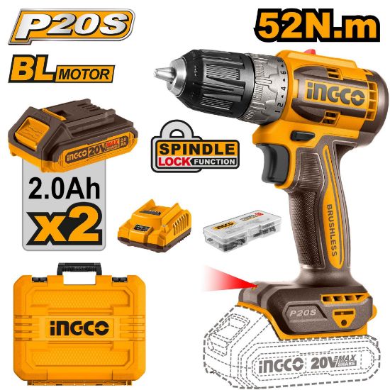INGCO CDLI20453 20V Brushless Cordless Impact Wrench 10mm